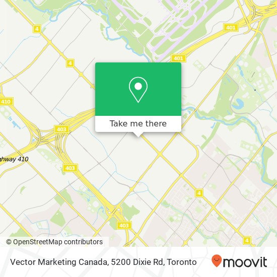 Vector Marketing Canada, 5200 Dixie Rd map