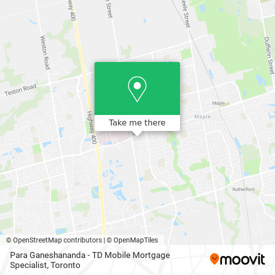 Para Ganeshananda - TD Mobile Mortgage Specialist map