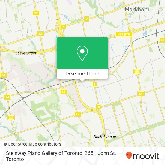Steinway Piano Gallery of Toronto, 2651 John St map