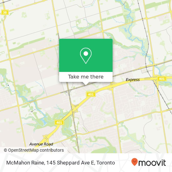 McMahon Raine, 145 Sheppard Ave E map