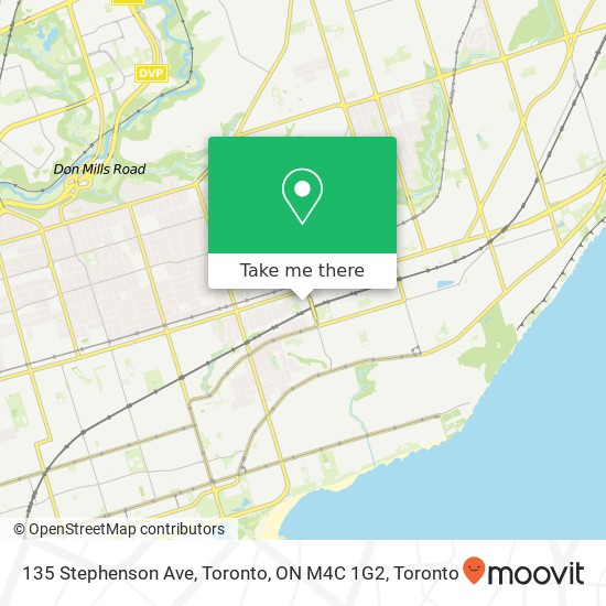 135 Stephenson Ave, Toronto, ON M4C 1G2 map