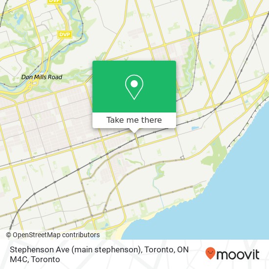 Stephenson Ave (main stephenson), Toronto, ON M4C plan
