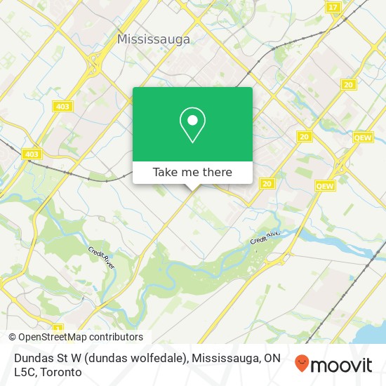Dundas St W (dundas wolfedale), Mississauga, ON L5C map