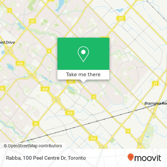 Rabba, 100 Peel Centre Dr map