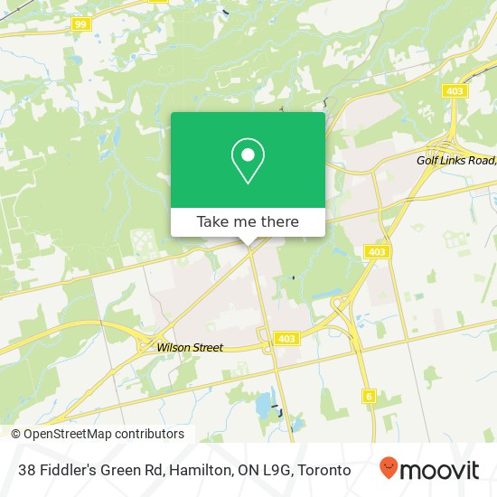 38 Fiddler's Green Rd, Hamilton, ON L9G map