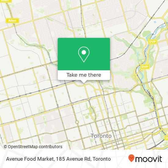Avenue Food Market, 185 Avenue Rd map