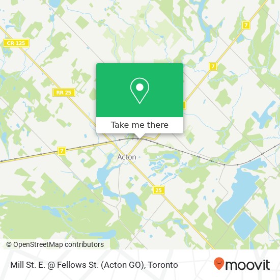 Mill St. E. @ Fellows St. (Acton GO) map