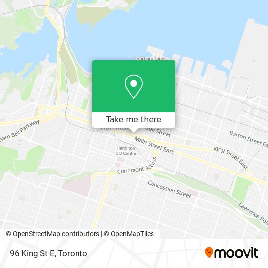 96 King St E map