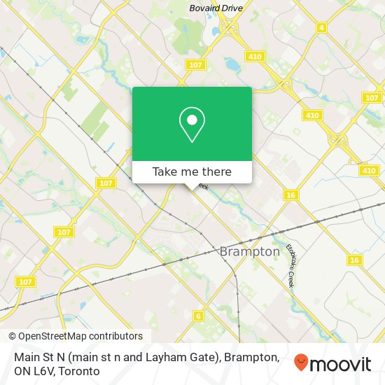 Main St N (main st n and Layham Gate), Brampton, ON L6V map