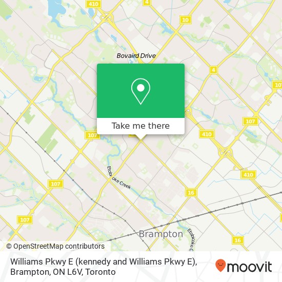 Williams Pkwy E (kennedy and Williams Pkwy E), Brampton, ON L6V map