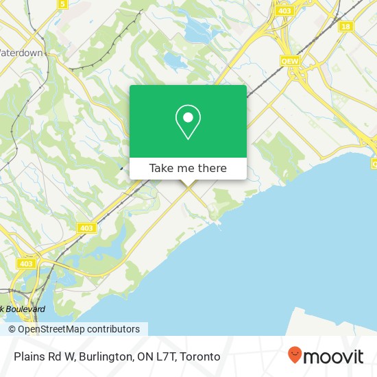 Plains Rd W, Burlington, ON L7T map