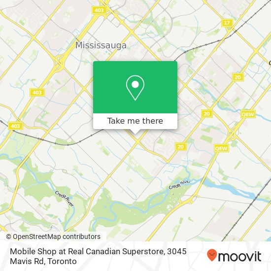 Mobile Shop at Real Canadian Superstore, 3045 Mavis Rd plan