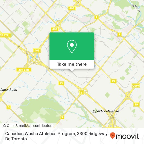 Canadian Wushu Athletics Program, 3300 Ridgeway Dr map