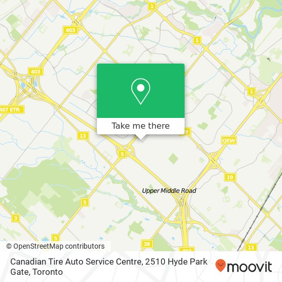 Canadian Tire Auto Service Centre, 2510 Hyde Park Gate map
