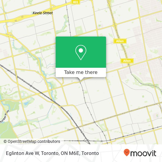 Eglinton Ave W, Toronto, ON M6E map