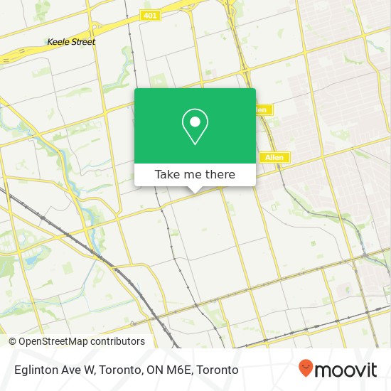 Eglinton Ave W, Toronto, ON M6E map