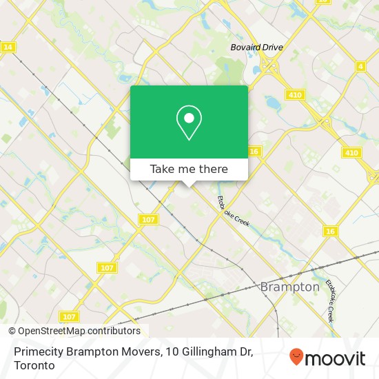 Primecity Brampton Movers, 10 Gillingham Dr map