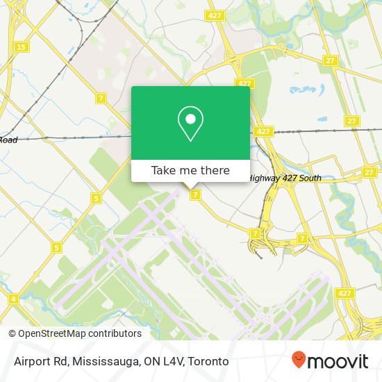 Airport Rd, Mississauga, ON L4V map