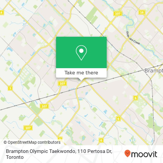 Brampton Olympic Taekwondo, 110 Pertosa Dr map