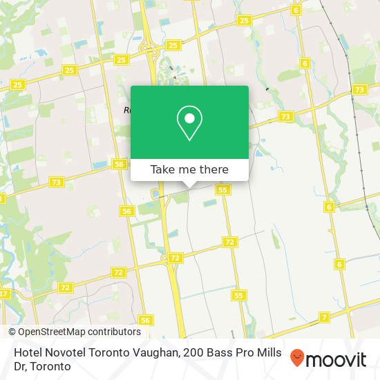 Hotel Novotel Toronto Vaughan, 200 Bass Pro Mills Dr map