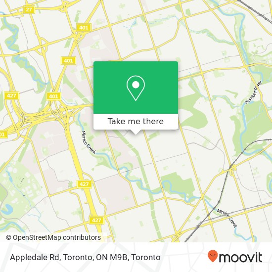 Appledale Rd, Toronto, ON M9B map