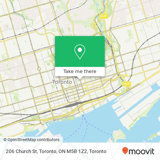 206 Church St, Toronto, ON M5B 1Z2 map