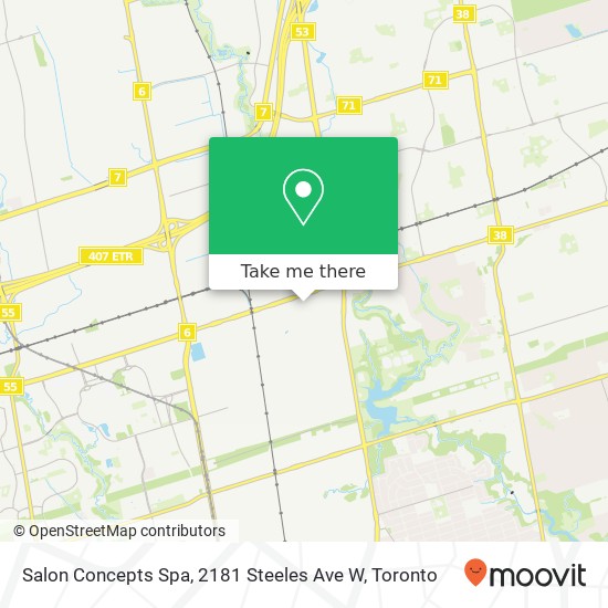 Salon Concepts Spa, 2181 Steeles Ave W map