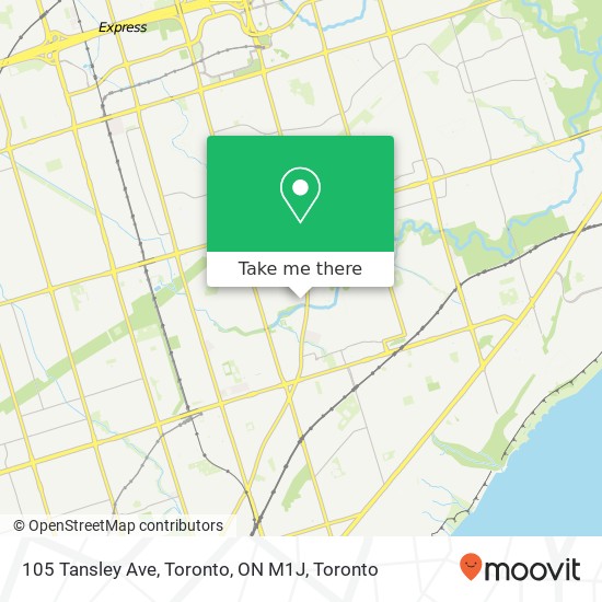 105 Tansley Ave, Toronto, ON M1J map