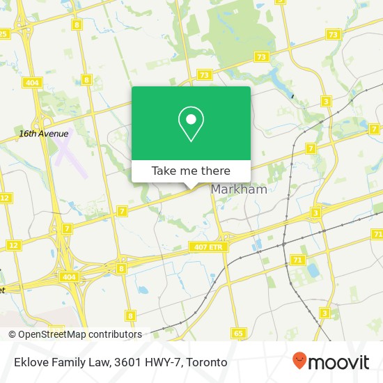 Eklove Family Law, 3601 HWY-7 map