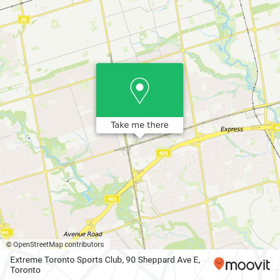 Extreme Toronto Sports Club, 90 Sheppard Ave E plan