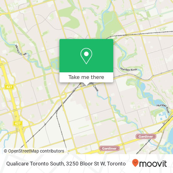 Qualicare Toronto South, 3250 Bloor St W map