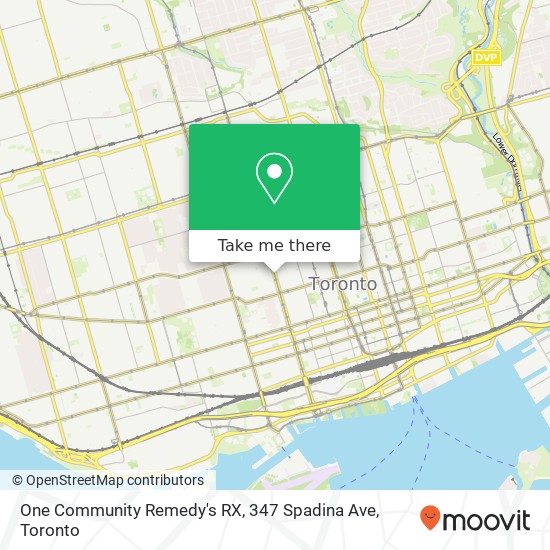 One Community Remedy's RX, 347 Spadina Ave map