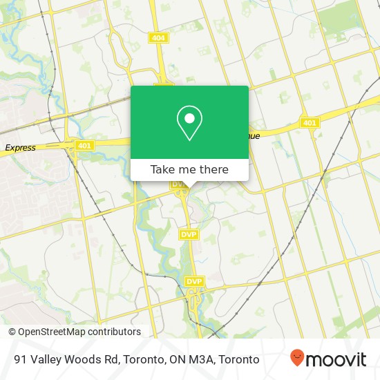 91 Valley Woods Rd, Toronto, ON M3A map