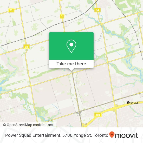 Power Squad Entertainment, 5700 Yonge St map