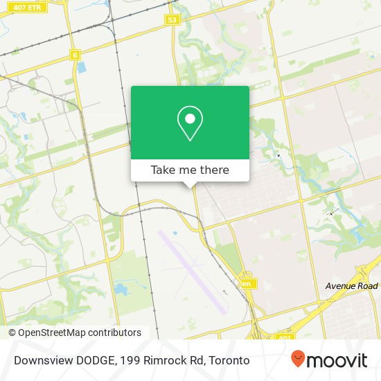 Downsview DODGE, 199 Rimrock Rd map