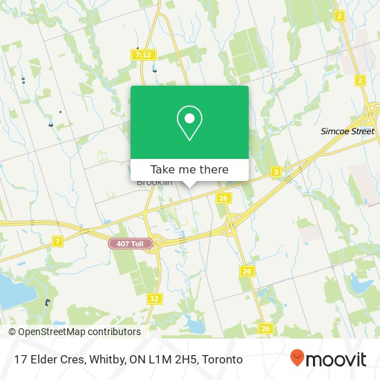 17 Elder Cres, Whitby, ON L1M 2H5 map