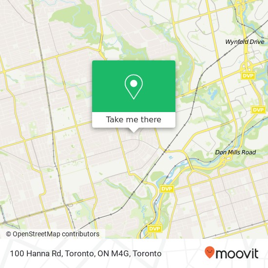 100 Hanna Rd, Toronto, ON M4G map