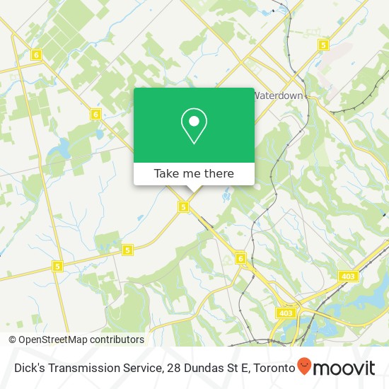 Dick's Transmission Service, 28 Dundas St E map