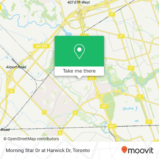 Morning Star Dr at Harwick Dr map