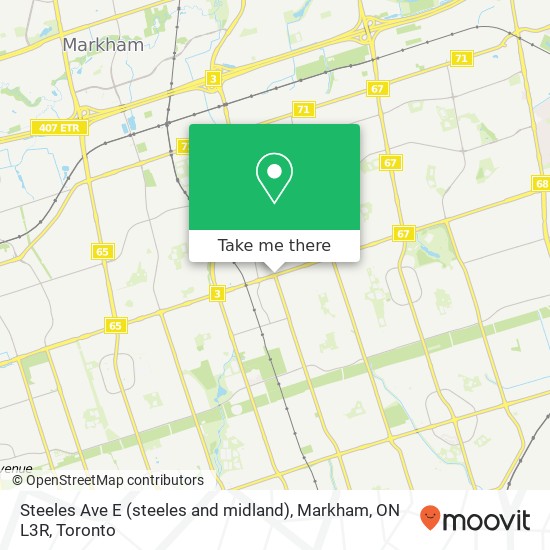 Steeles Ave E (steeles and midland), Markham, ON L3R map