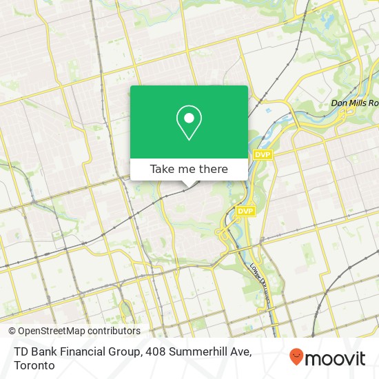 TD Bank Financial Group, 408 Summerhill Ave plan