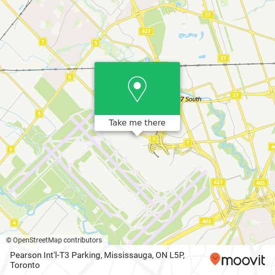 Pearson Int'l-T3 Parking, Mississauga, ON L5P plan