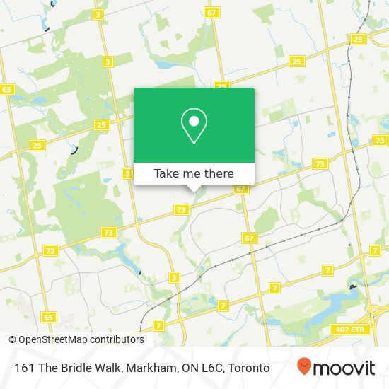 161 The Bridle Walk, Markham, ON L6C map