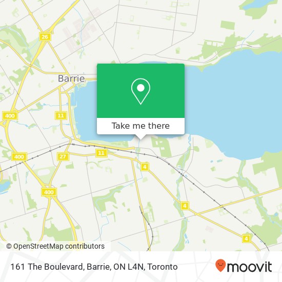 161 The Boulevard, Barrie, ON L4N map