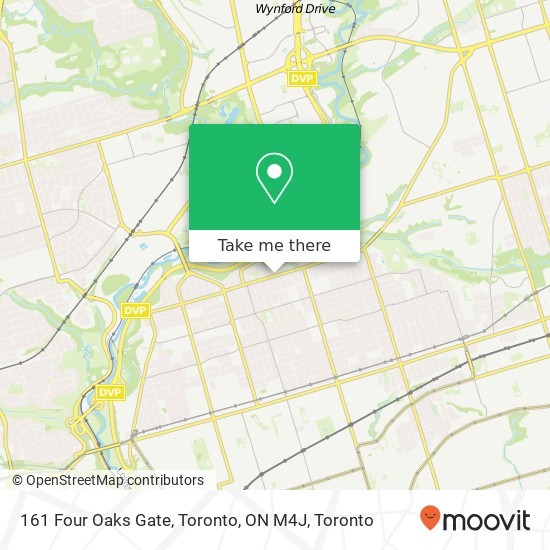 161 Four Oaks Gate, Toronto, ON M4J map