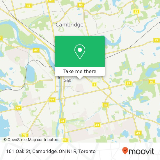 161 Oak St, Cambridge, ON N1R map