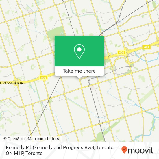 Kennedy Rd (kennedy and Progress Ave), Toronto, ON M1P map