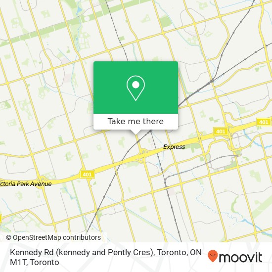 Kennedy Rd (kennedy and Pently Cres), Toronto, ON M1T map