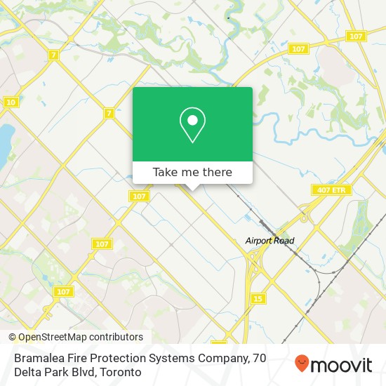 Bramalea Fire Protection Systems Company, 70 Delta Park Blvd map