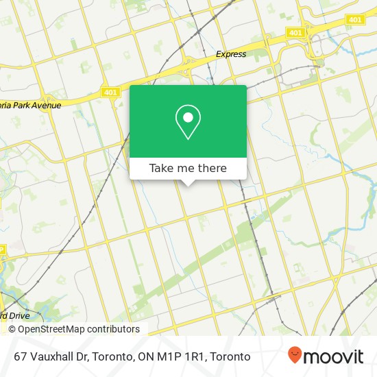 67 Vauxhall Dr, Toronto, ON M1P 1R1 map